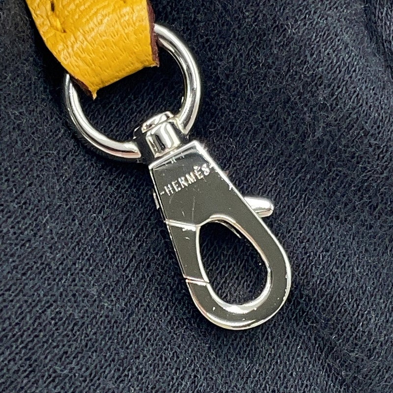 エルメス ハンドバッグ ミニケリー2 ヴェルソ 外縫い ジョーヌアンブル/ローズティリアン/シルバー金具 シェブルシャムキラ U刻印