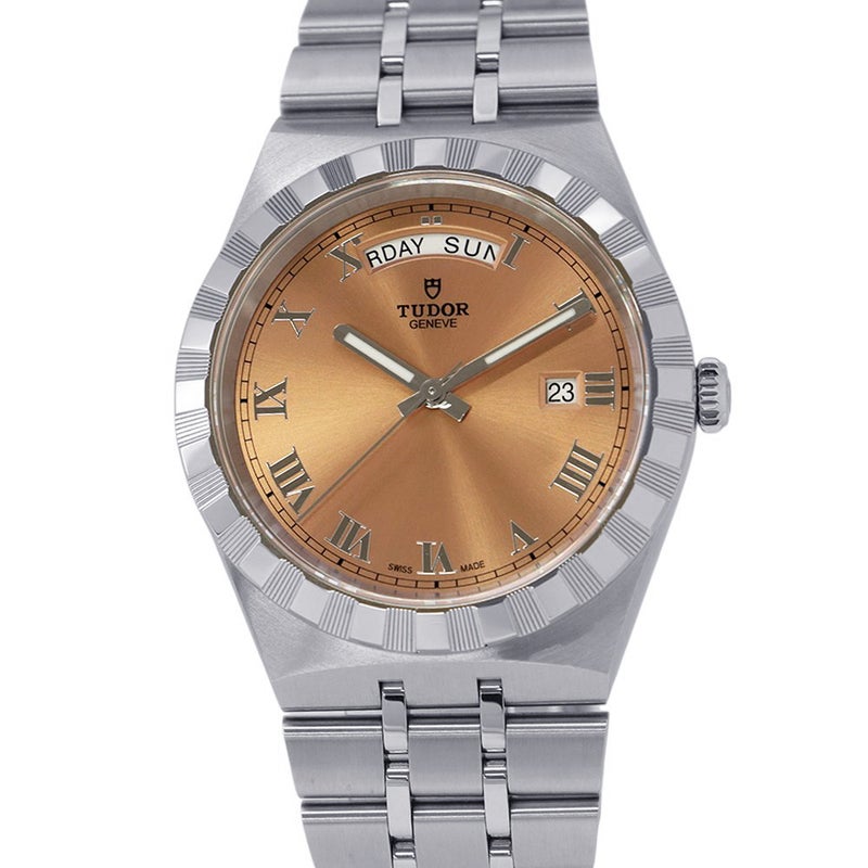 チュードル ロイヤル デイデイト 28600 TUDOR チューダー 腕時計 サーモンピンク文字盤