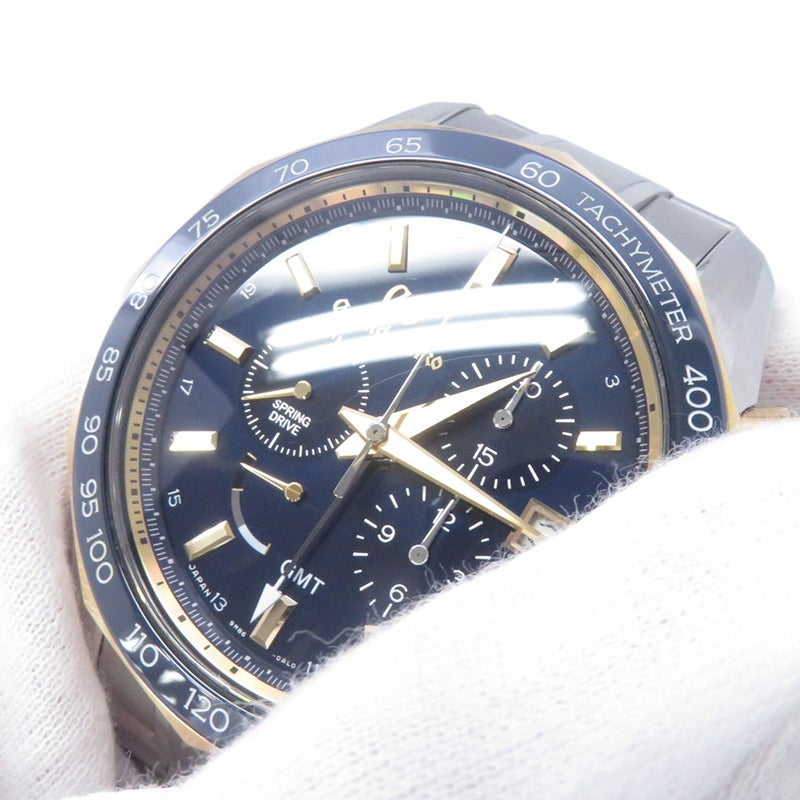 セイコー グランドセイコー スポーツコレクション クロノグラフ パワーリザーブ SBGC242 SEIKO 腕時計 ネイビー文字盤