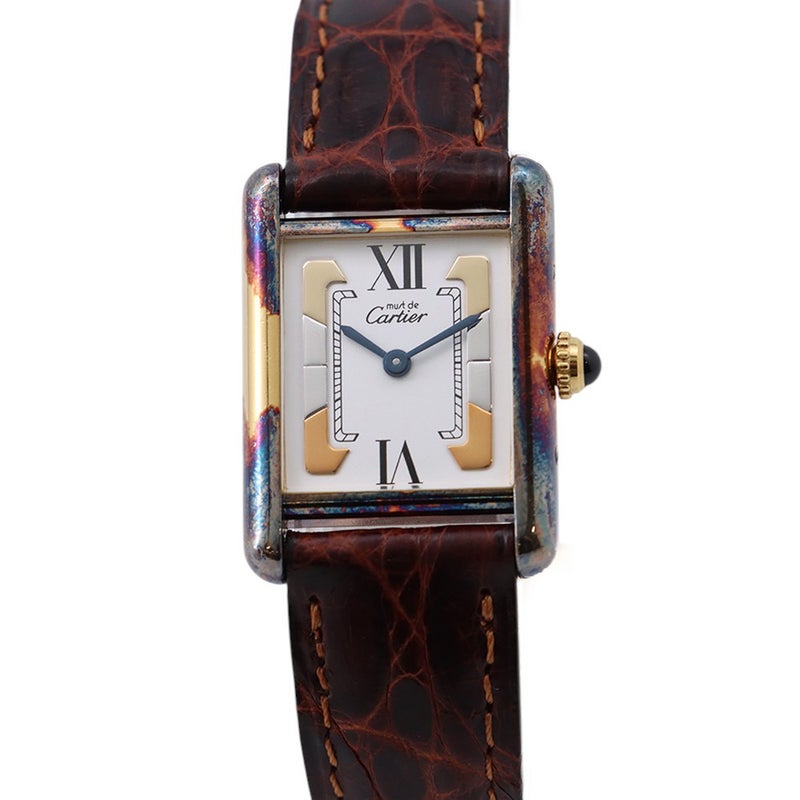 カルティエ マストタンク SM ヴェルメイユ W1006354 Cartier 腕時計 白文字盤