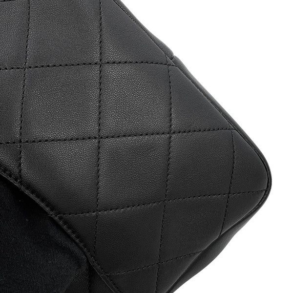 シャネル チェーンショルダーバッグ マトラッセ ココマーク トップハンドル ミニフラップ AS1357 CHANEL 黒