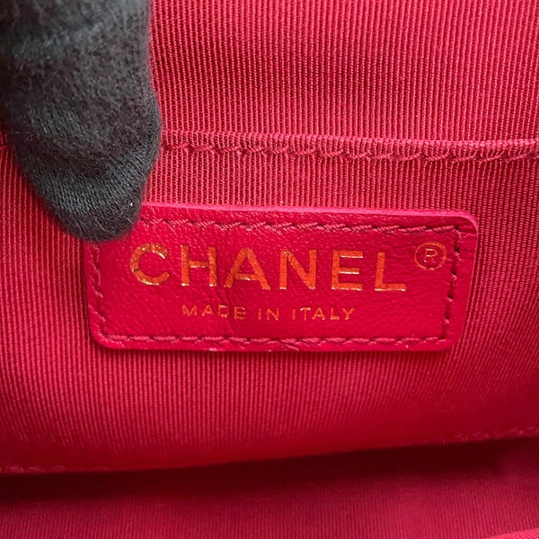 シャネル チェーンショルダーバッグ マトラッセ ココマーク トップハンドル ミニフラップ AS1357 CHANEL 黒