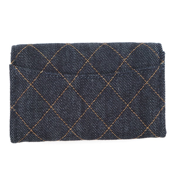 シャネル カードケース マトラッセ クラシックカードケース ココマーク デニム AP0214 CHANEL 名刺入れ
