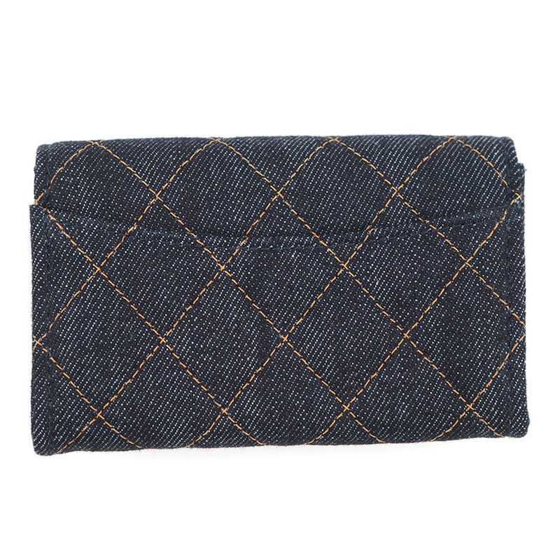 シャネル カードケース マトラッセ クラシックカードケース ココマーク デニム AP0214 CHANEL 名刺入れ