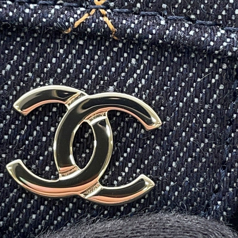 シャネル カードケース マトラッセ クラシックカードケース ココマーク デニム AP0214 CHANEL 名刺入れ