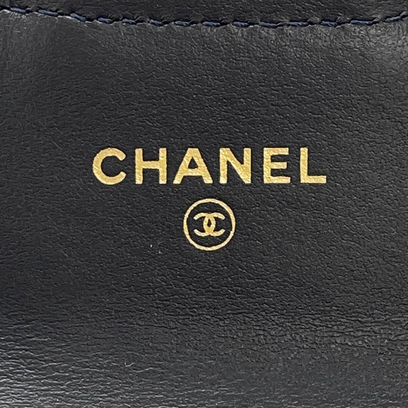 シャネル カードケース マトラッセ クラシックカードケース ココマーク デニム AP0214 CHANEL 名刺入れ