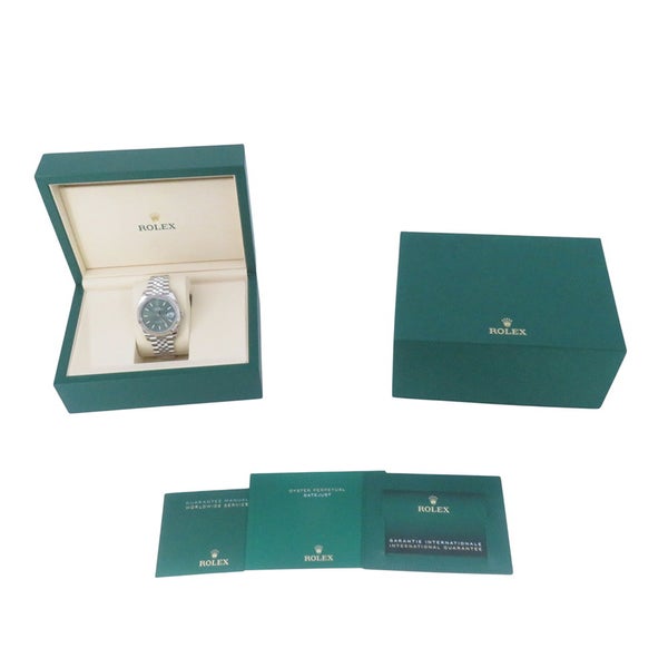 ロレックス デイトジャスト41 SS/K18WG ランダムシリアル ルーレット 126334 ROLEX 腕時計 ミントグリーン文字盤