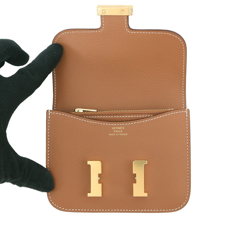 エルメス 財布 コンスタンス スリム ゴールド/ゴールド金具 エバーカラー G刻印 HERMES 財布