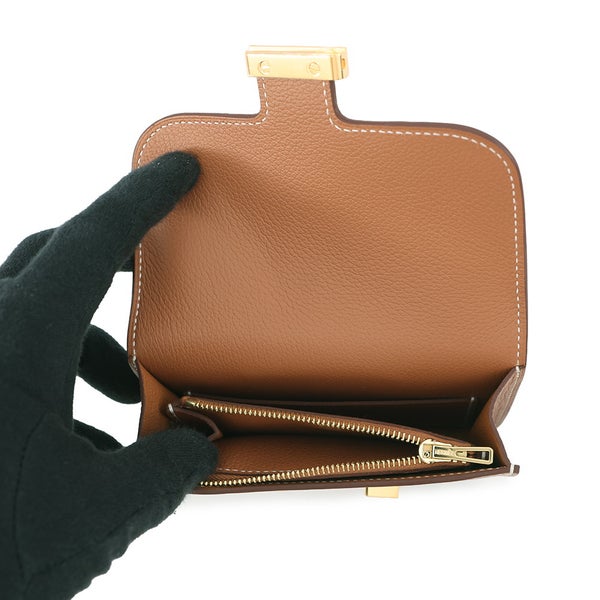 エルメス 財布 コンスタンス スリム ゴールド/ゴールド金具 エバーカラー G刻印 HERMES 財布