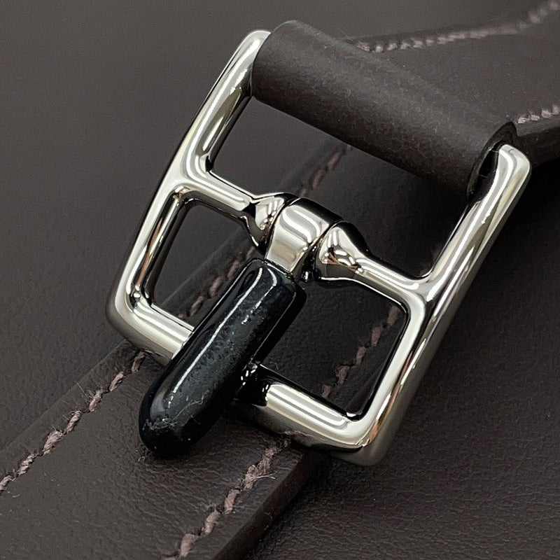 エルメス ハンドバッグ アルザン ミニ エベンヌ/シルバー金具 スイフト K刻印 ２wayショルダー