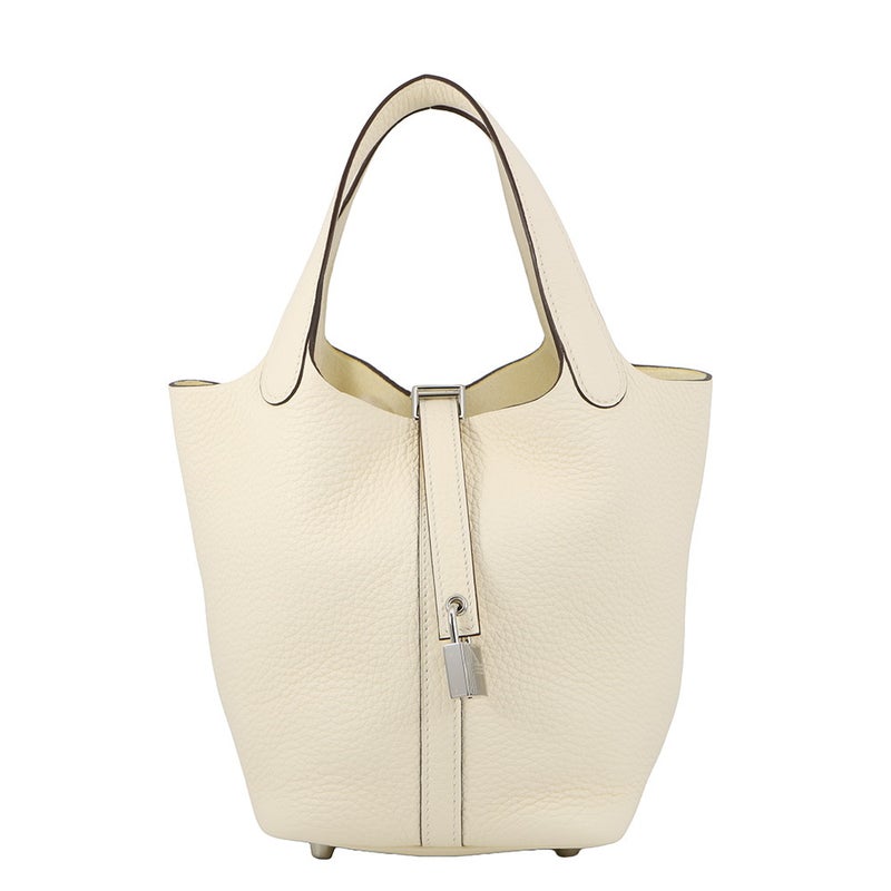 エルメス ハンドバッグ ピコタンロックPM ナタ/シルバー金具 トリヨンクレマンス Z刻印 HERMES トートバッグ