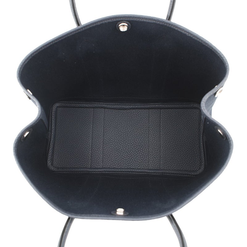 エルメス トートバッグ ガーデンパーティTPM ブルーインディゴ/シルバー金具 トワルアッシュ/ネゴンダ G刻印 HERMES