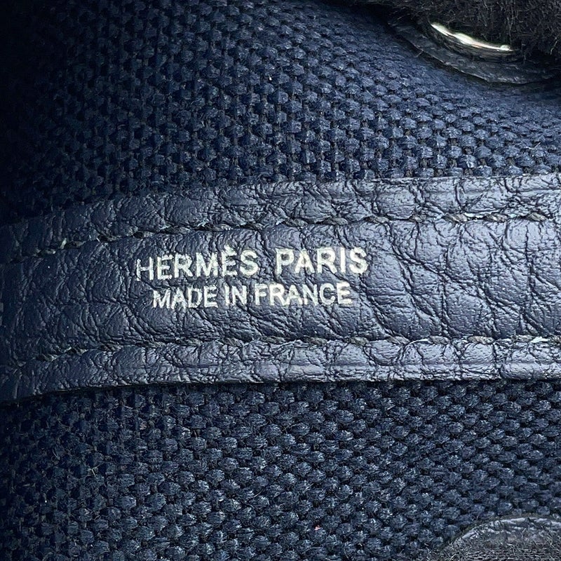 エルメス トートバッグ ガーデンパーティTPM ブルーインディゴ/シルバー金具 トワルアッシュ/ネゴンダ G刻印 HERMES