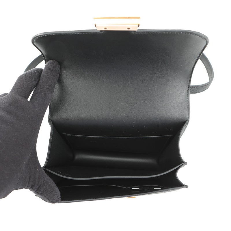 エルメス ショルダーバッグ ミニ コンスタンス3 ミロワール ブラック/ゴールド金具 エプソン G刻印 HERMES 黒