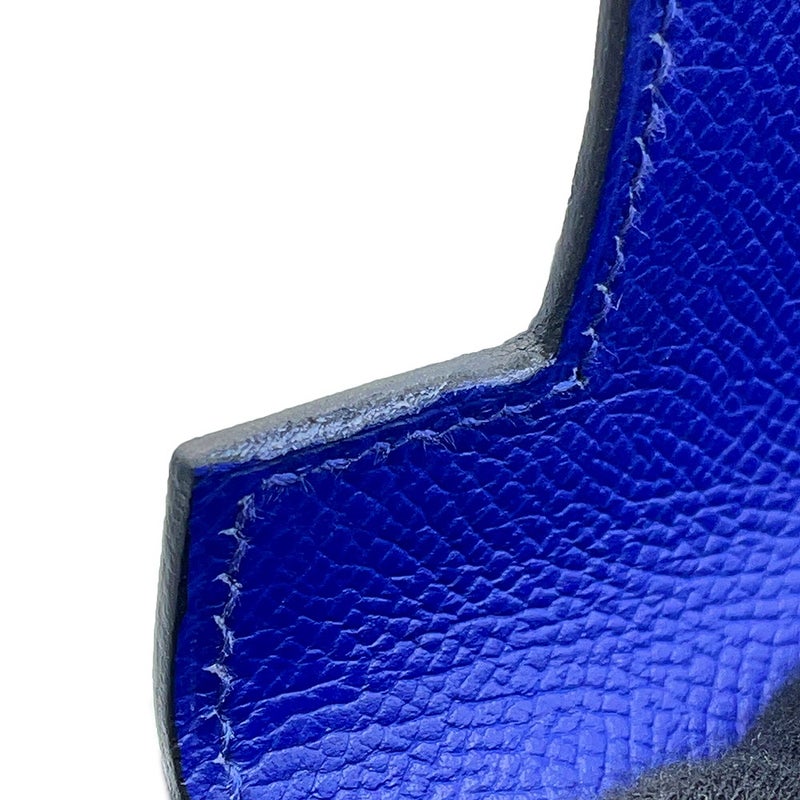 エルメス ハンドバッグ ケリー28 外縫い ブルーエレクトリック/マットシルバー金具 エプソン B刻印 2wayショルダー