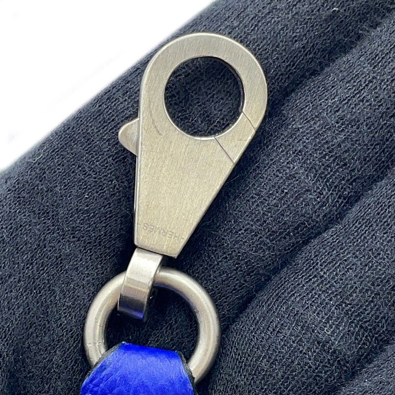 エルメス ハンドバッグ ケリー28 外縫い ブルーエレクトリック/マットシルバー金具 エプソン B刻印 2wayショルダー