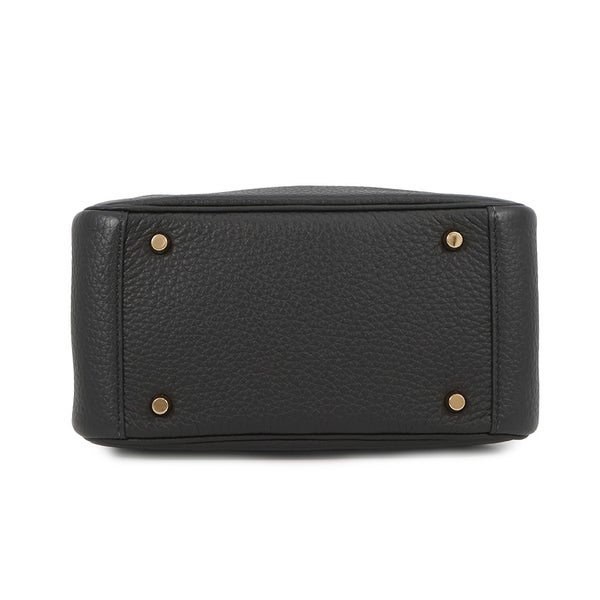 エルメス ハンドバッグ リンディ ミニ ブラック/ゴールド金具 トリヨンクレマンス W刻印 HERMES バッグ 2wayショルダーバッグ 黒