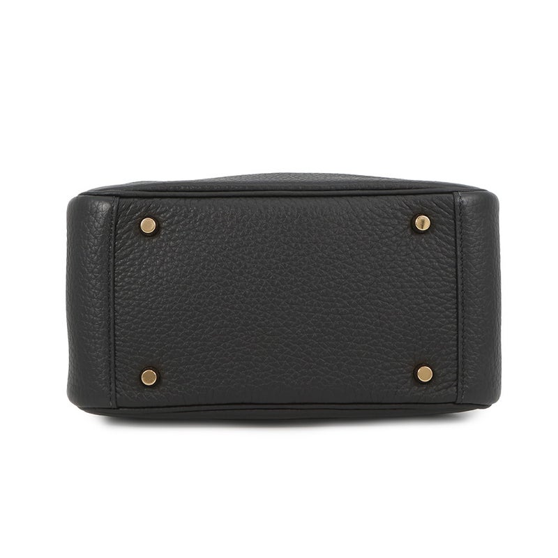 エルメス ハンドバッグ リンディ ミニ ブラック/ゴールド金具 トリヨンクレマンス W刻印 HERMES バッグ 2wayショルダーバッグ 黒