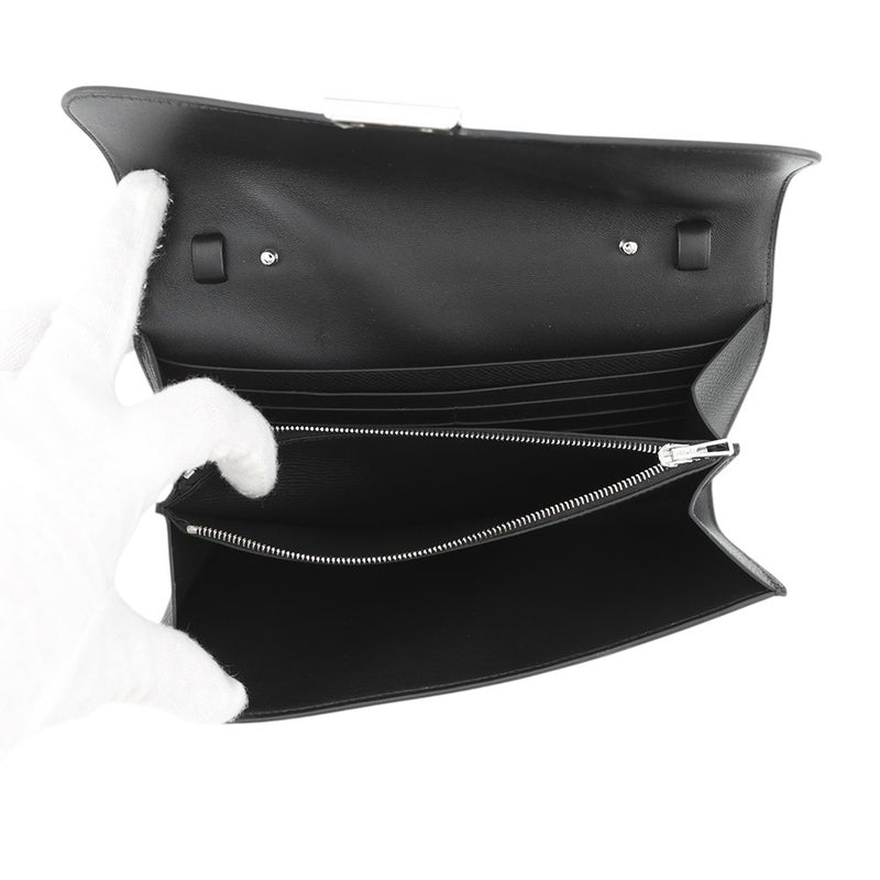 エルメス 長財布 コンスタンス トゥーゴー ロング ブラック/シルバー金具 エプソン G刻印 財布