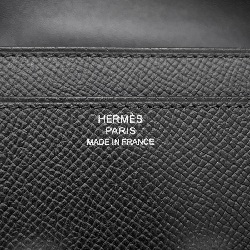 エルメス 長財布 コンスタンス トゥーゴー ロング ブラック/シルバー金具 エプソン G刻印 財布