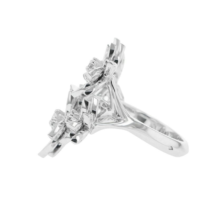 ヴァンクリーフ&アーペル リング ロータス アントレ レ ドア リング 4フラワー ダイヤモンド 114P 1.18ct K18WG VCARP7TF00 指輪