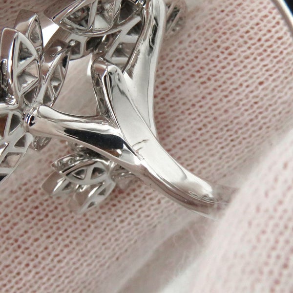 ヴァンクリーフ&アーペル リング ロータス アントレ レ ドア リング 4フラワー ダイヤモンド 114P 1.18ct K18WG VCARP7TF00 指輪