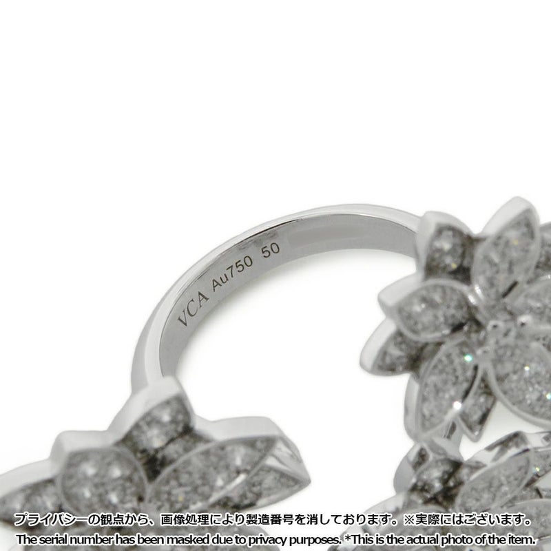 ヴァンクリーフ&アーペル リング ロータス アントレ レ ドア リング 4フラワー ダイヤモンド 114P 1.18ct K18WG VCARP7TF00 指輪