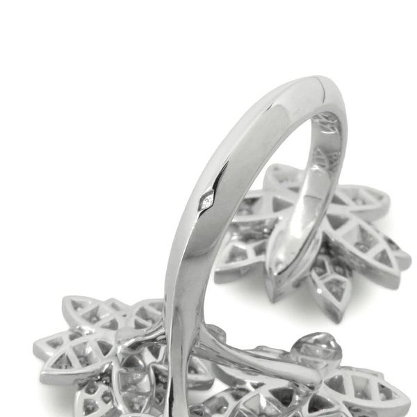 ヴァンクリーフ&アーペル リング ロータス アントレ レ ドア リング 4フラワー ダイヤモンド 114P 1.18ct K18WG VCARP7TF00 指輪