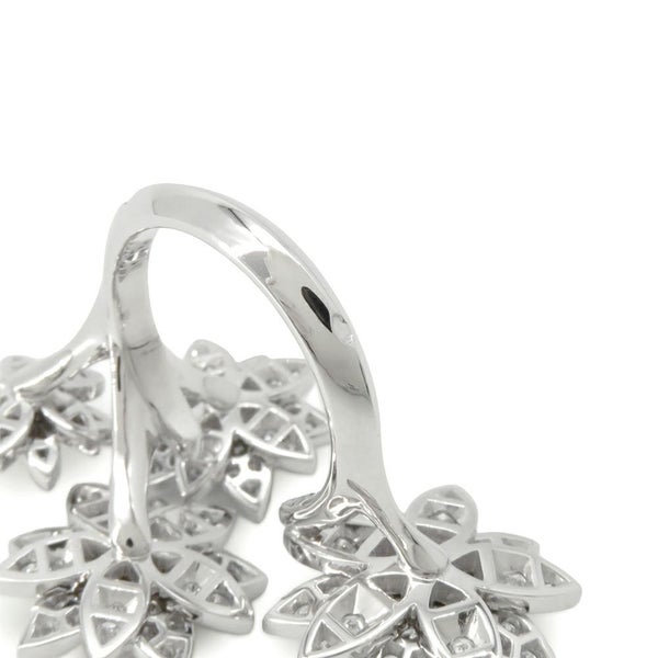 ヴァンクリーフ&アーペル リング ロータス アントレ レ ドア リング 4フラワー ダイヤモンド 114P 1.18ct K18WG VCARP7TF00 指輪