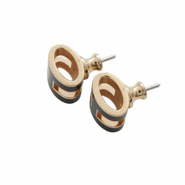 エルメス ピアス ポップアッシュ ブラック/ピンクゴールド金具 Hモチーフ HERMES Pop H ポップH  黒