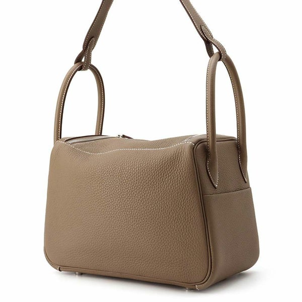 エルメス リンディ26 エトゥープ/シルバー金具 トリヨンクレマンス W刻印 HERMES 2wayショルダー