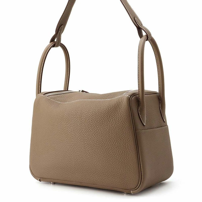 エルメス リンディ26 エトゥープ/シルバー金具 トリヨンクレマンス W刻印 HERMES 2wayショルダー