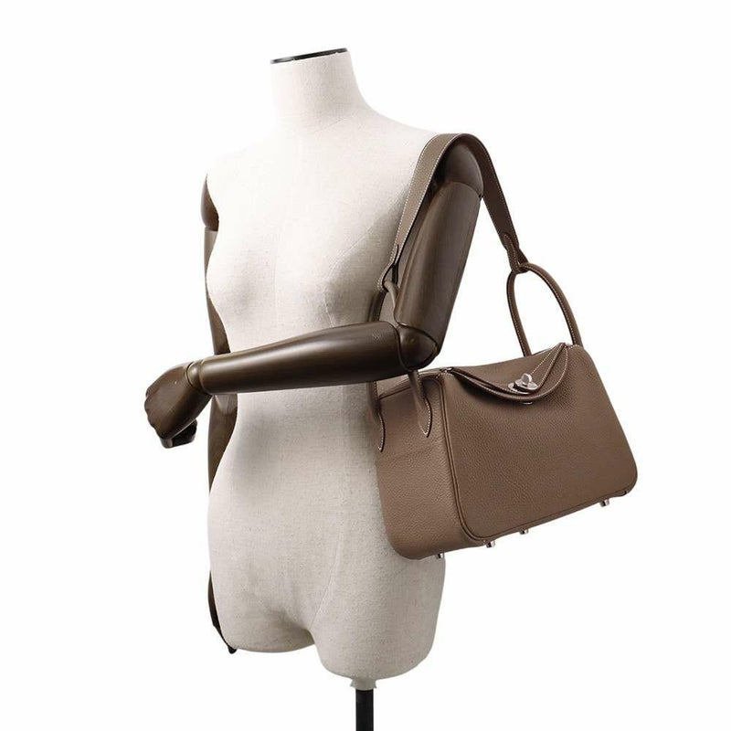 エルメス リンディ26 エトゥープ/シルバー金具 トリヨンクレマンス W刻印 HERMES 2wayショルダー