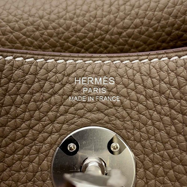 エルメス リンディ26 エトゥープ/シルバー金具 トリヨンクレマンス W刻印 HERMES 2wayショルダー