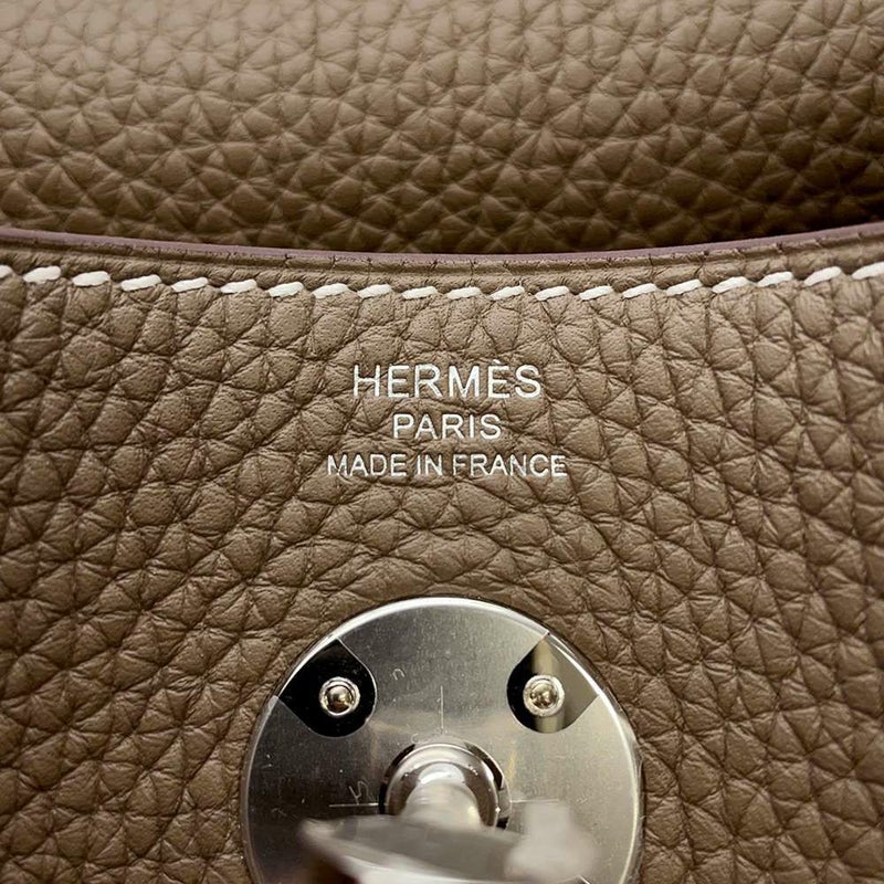 エルメス リンディ26 エトゥープ/シルバー金具 トリヨンクレマンス W刻印 HERMES 2wayショルダー