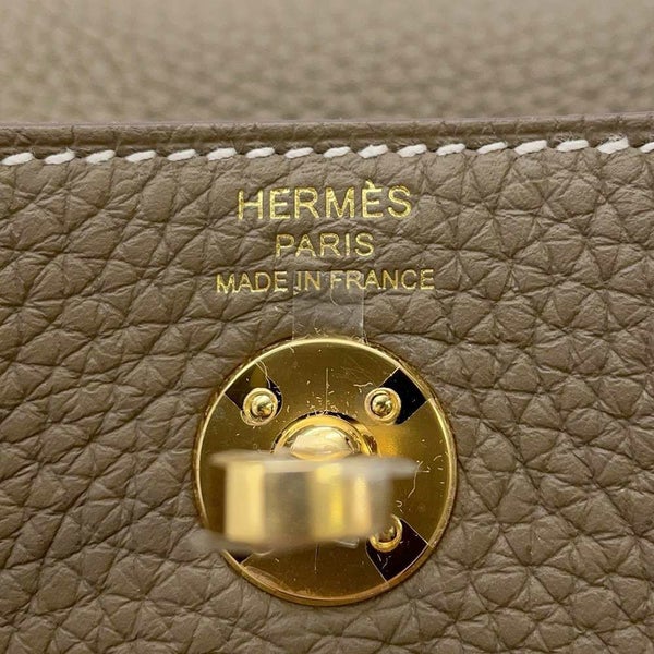 エルメス リンディ ミニ エトゥープ/ゴールド金具 トリヨンクレマンス W刻印 HERMES 2wayショルダー