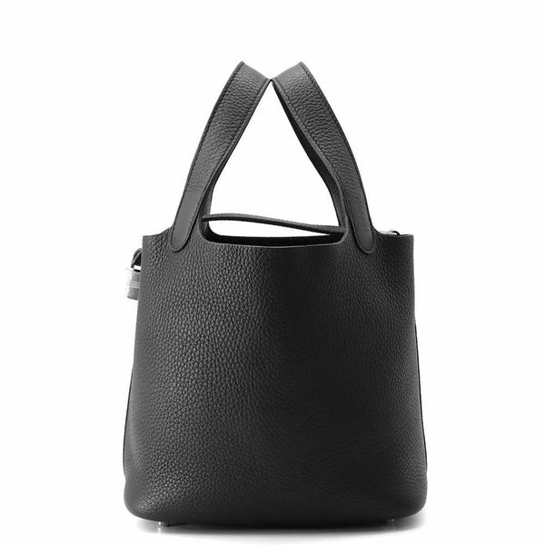 エルメス ハンドバッグ ピコタンロックPM ブラック/シルバー金具 トリヨンクレマンス B刻印 黒