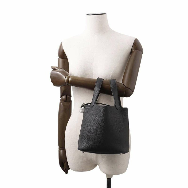 エルメス ハンドバッグ ピコタンロックPM ブラック/シルバー金具 トリヨンクレマンス B刻印 黒