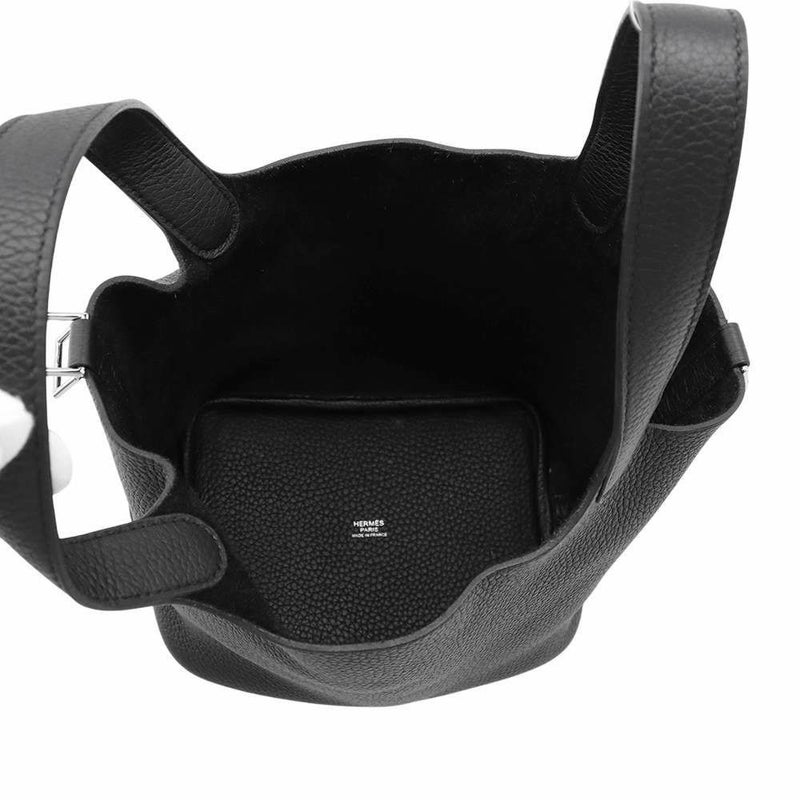 エルメス ハンドバッグ ピコタンロックPM ブラック/シルバー金具 トリヨンクレマンス B刻印 黒