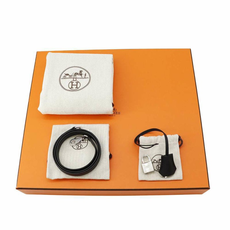 エルメス ハンドバッグ ボリード1923 30 ブラック/シルバー金具 エプソン B刻印 2wayショルダー 黒