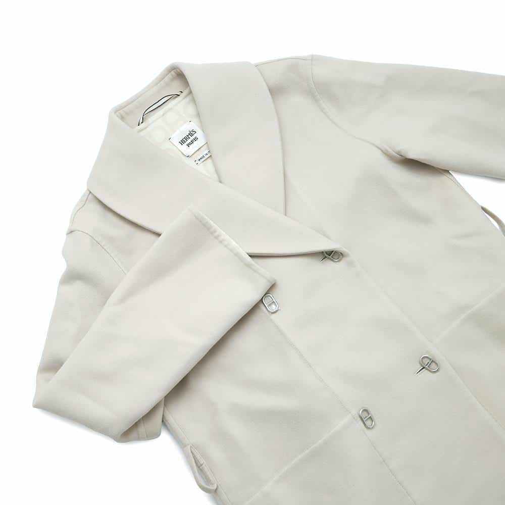 エルメス コート シェーヌダンクル ウール レディースサイズ36 HERMES