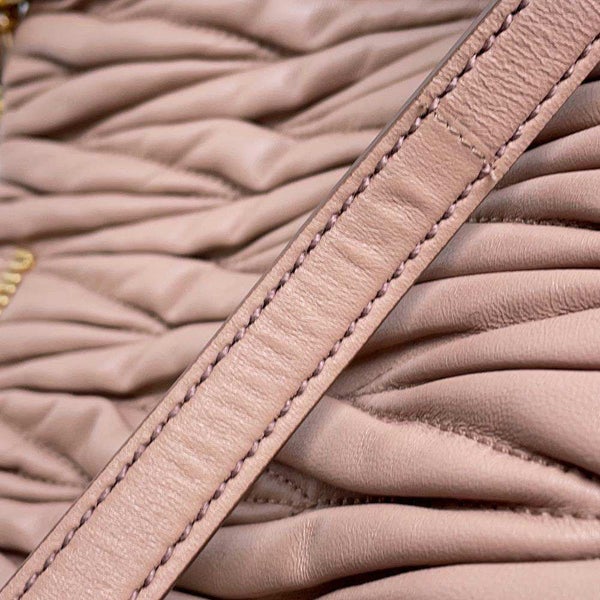 ミュウミュウ ハンドバッグ マテラッセ ギャザー 5BE886 Miu Miu 2wayショルダーバッグ