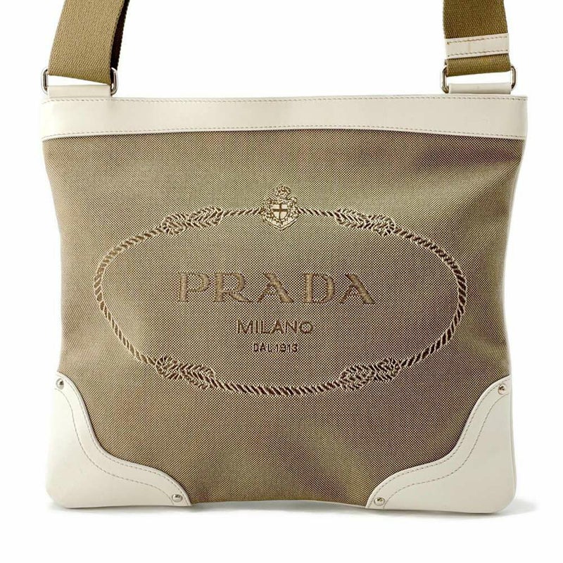 プラダ ショルダーバッグ ロゴ BT0536 PRADA バッグ 白