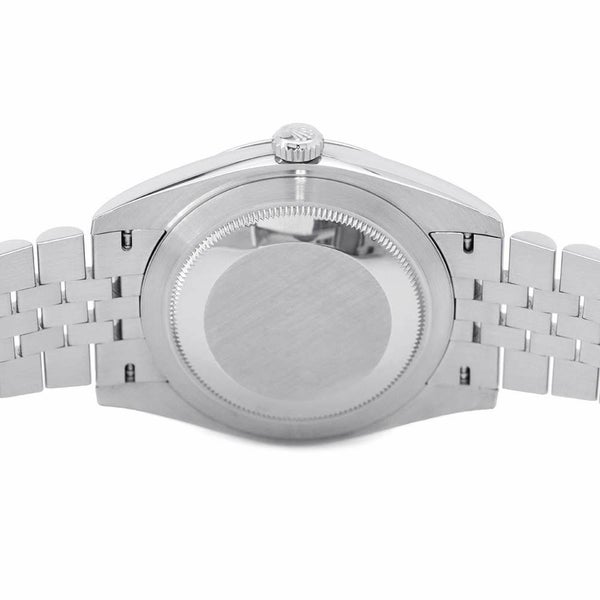 ロレックス デイトジャスト41 SS/K18 10Pダイヤ ランダムシリアル ルーレット 126334G ROLEX 腕時計 黒文字盤
