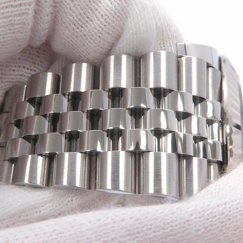 ロレックス デイトジャスト41 SS/K18 10Pダイヤ ランダムシリアル ルーレット 126334G ROLEX 腕時計 黒文字盤