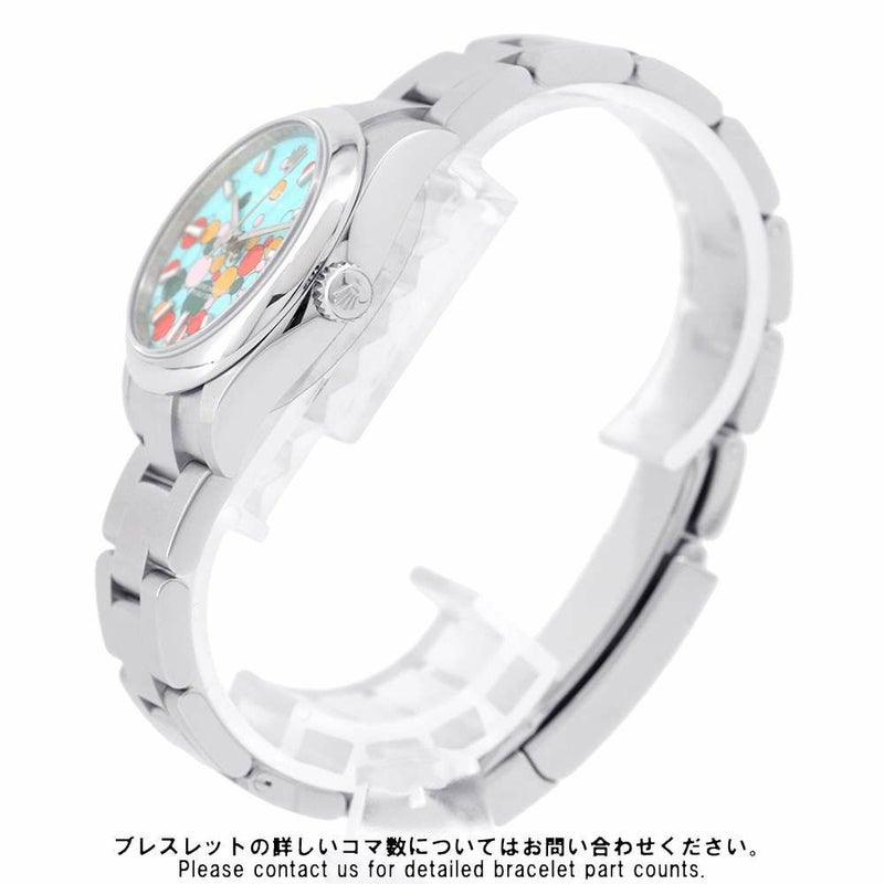 ロレックス オイスターパーペチュアル31 277200 ROLEX レディース ターコイズブルー/セレブレーションモチーフ文字盤