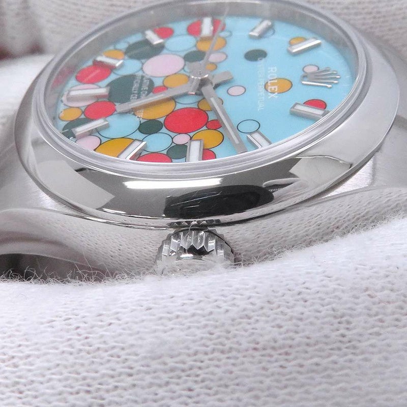 ロレックス オイスターパーペチュアル31 277200 ROLEX レディース ターコイズブルー/セレブレーションモチーフ文字盤