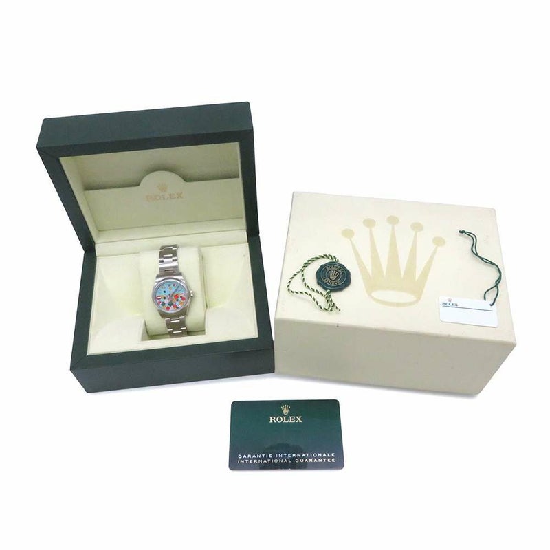 ロレックス オイスターパーペチュアル31 277200 ROLEX レディース ターコイズブルー/セレブレーションモチーフ文字盤