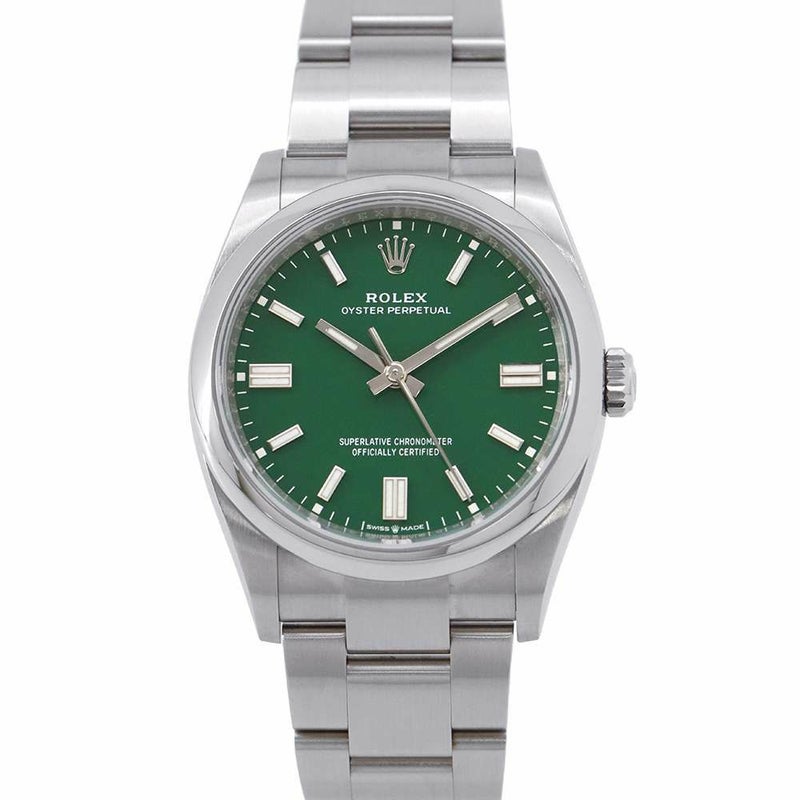 ロレックス オイスターパーペチュアル36 ランダムシリアル ルーレット 126000 ROLEX 腕時計 グリーン文字盤