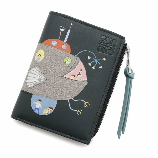 ロエベ 二つ折り財布 サブマリン スリム ジップ ウォレット スナフジタコラボ レザー LOEWE 財布